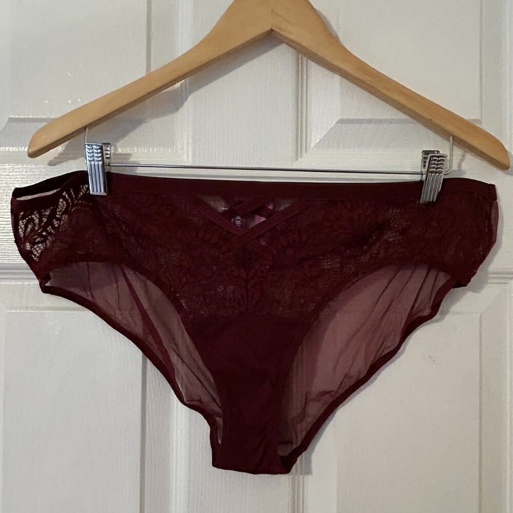 NWT Adore Me Diara Bra + Panty Set - Burgundy - Size 42C + 1X - Picture 11 of 14